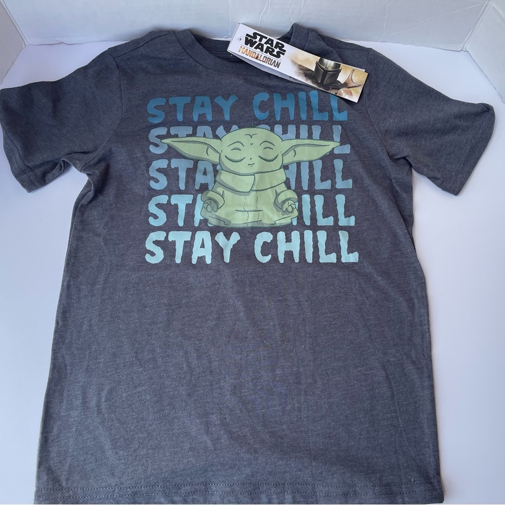 Star Wars Grogu Baby Yoda Mandalorian Youth T-shirt Size Small 6-7 NEW With Tags